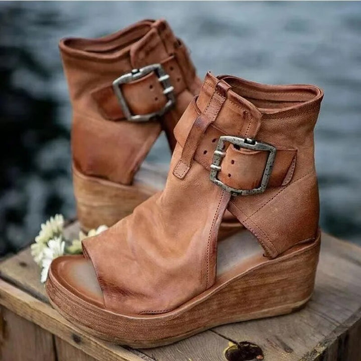 Freja | Orthopädische Keilabsätze im Vintage-Stil