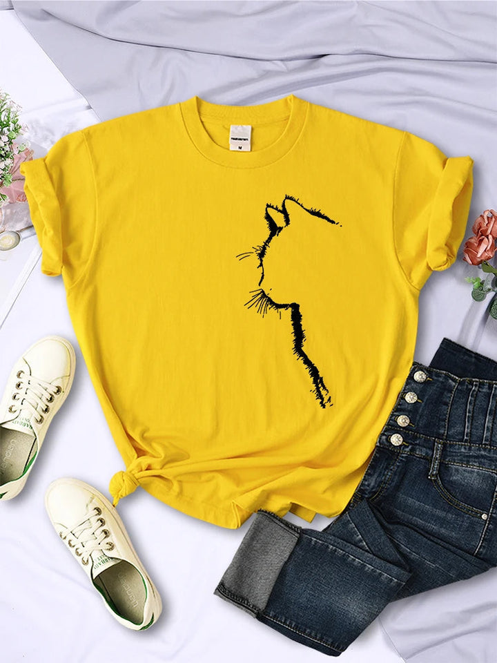 T-Shirt für Frauen mit süßem Katzenmotiv