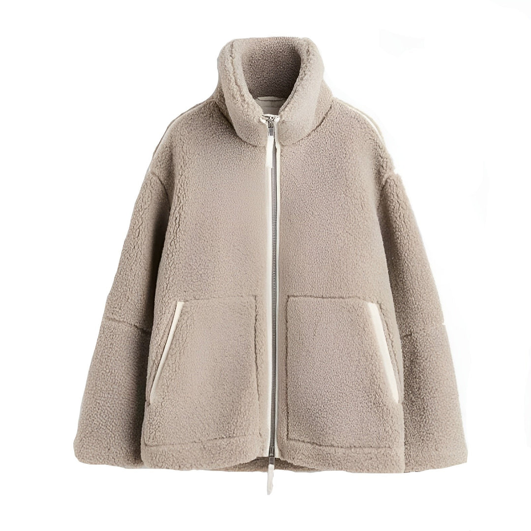 CAMILA | Flauschige Teddyjacke mit modischem Schnitt