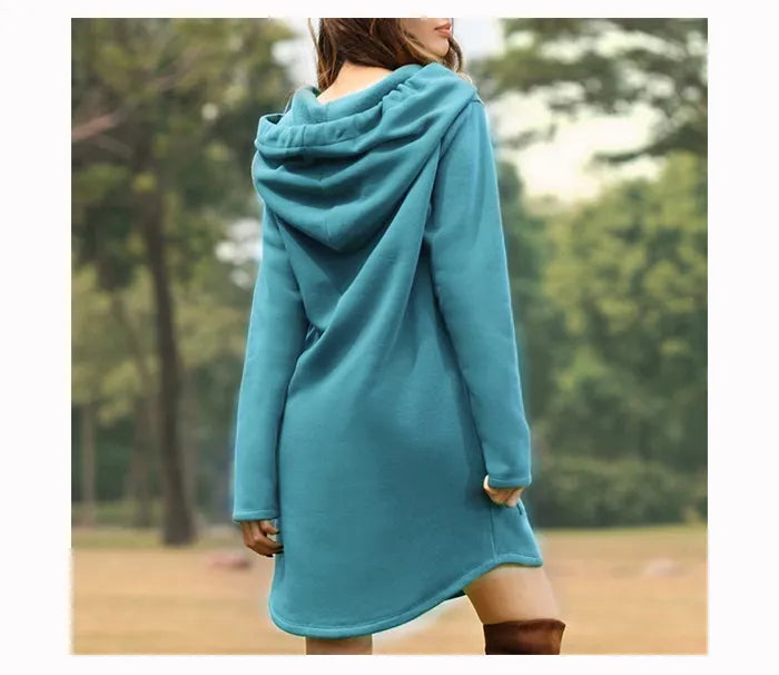Jule | Gemütliches Strick-Hoodie-Kleid für Damen
