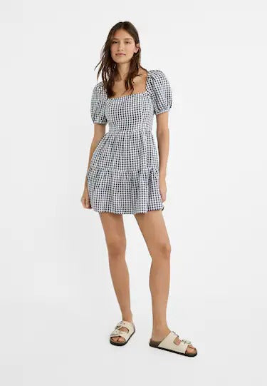 Angelika | Kariertes Minikleid im Retro-Stil