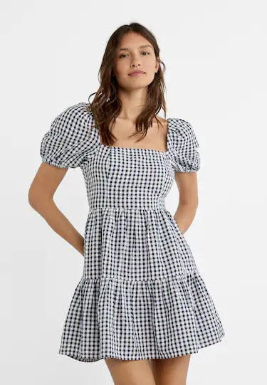 Angelika | Kariertes Minikleid im Retro-Stil