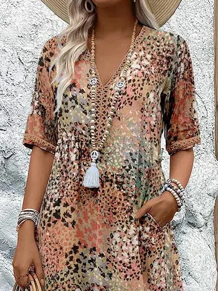 Lina | Lebendiges Midikleid mit modernem Stil