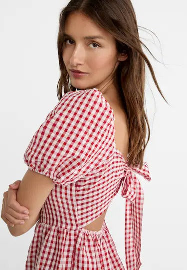 Angelika | Kariertes Minikleid im Retro-Stil