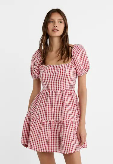 Angelika | Kariertes Minikleid im Retro-Stil