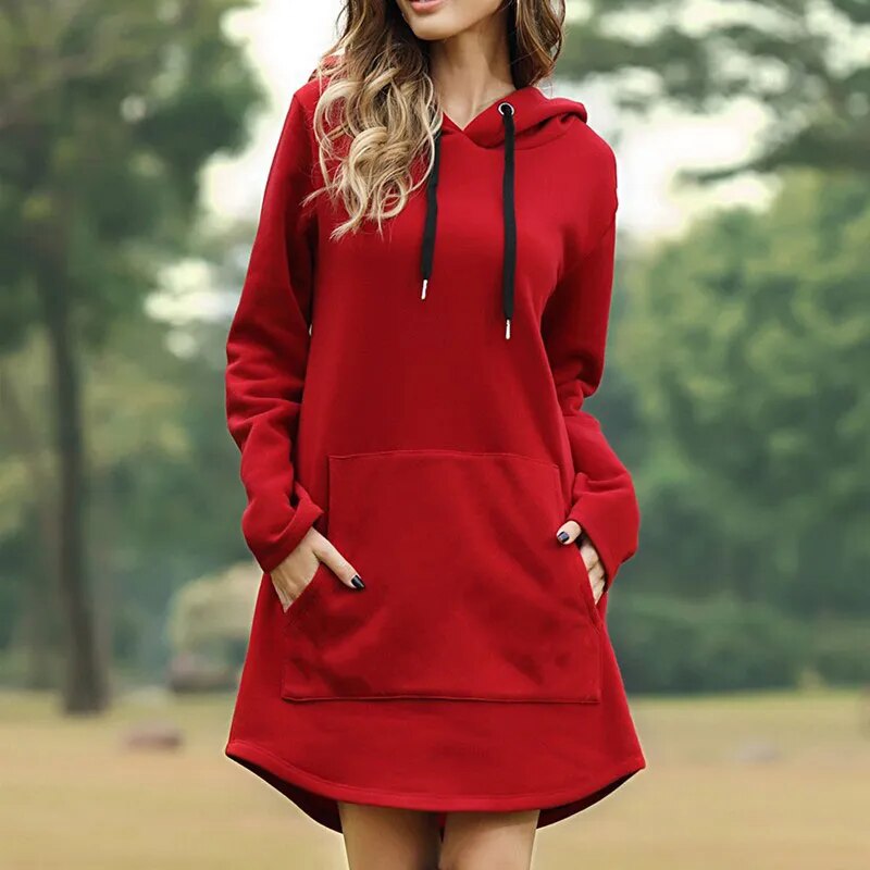 Jule | Gemütliches Strick-Hoodie-Kleid für Damen