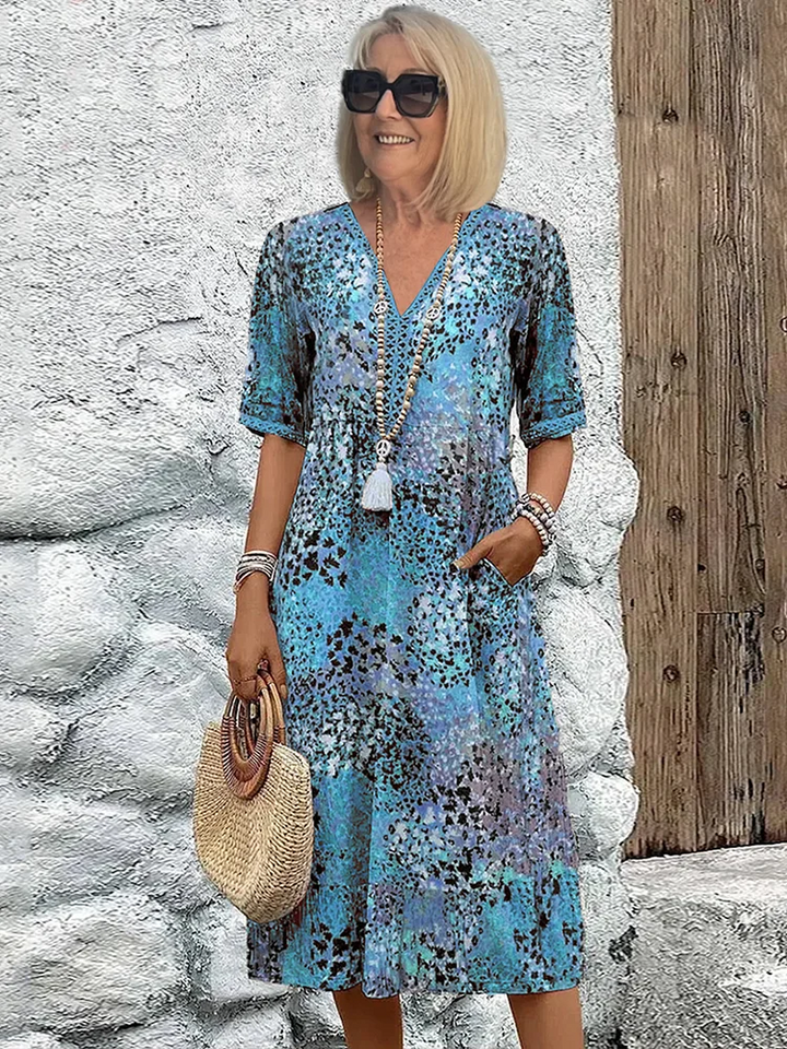 Lina | Lebendiges Midikleid mit modernem Stil