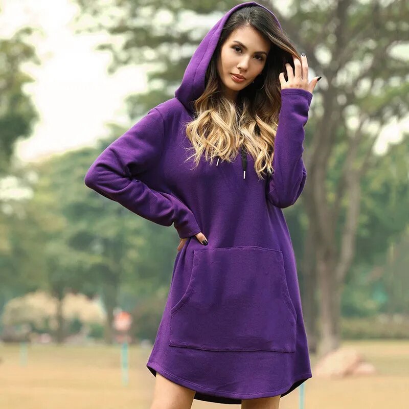Jule | Gemütliches Strick-Hoodie-Kleid für Damen