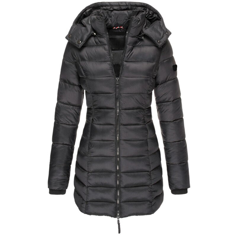 Elisa | Daunenjacke mit Kapuze – warm und ultrakuschelig