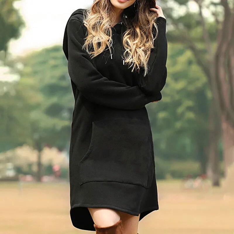 Jule | Gemütliches Strick-Hoodie-Kleid für Damen