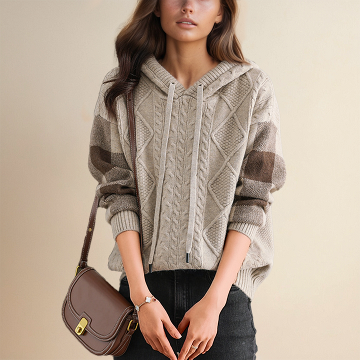 LEONIE | Jacquard Kapuzenpullover mit stilvollem Muster