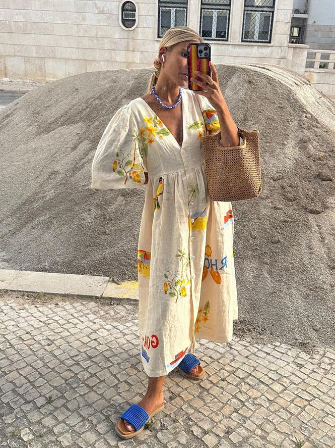 Rhode Leinen Kleid für stilvolle Sommertage