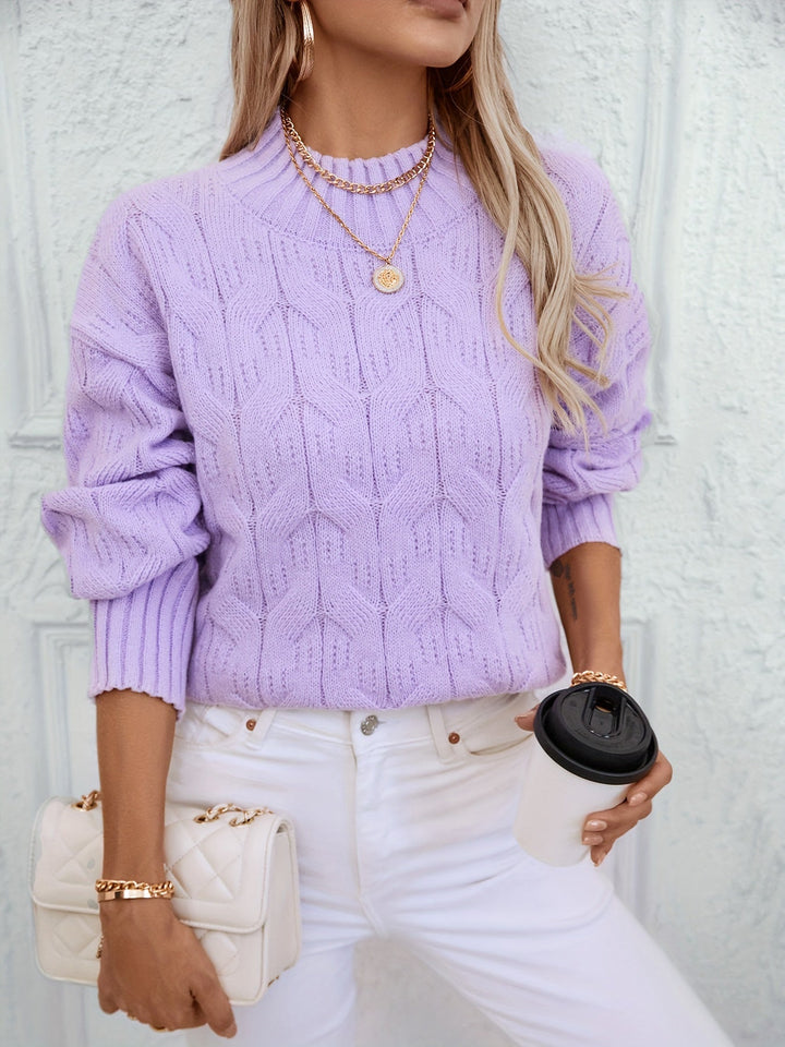 Naya | Fliederfarbener Damenpullover – sanft & feminin