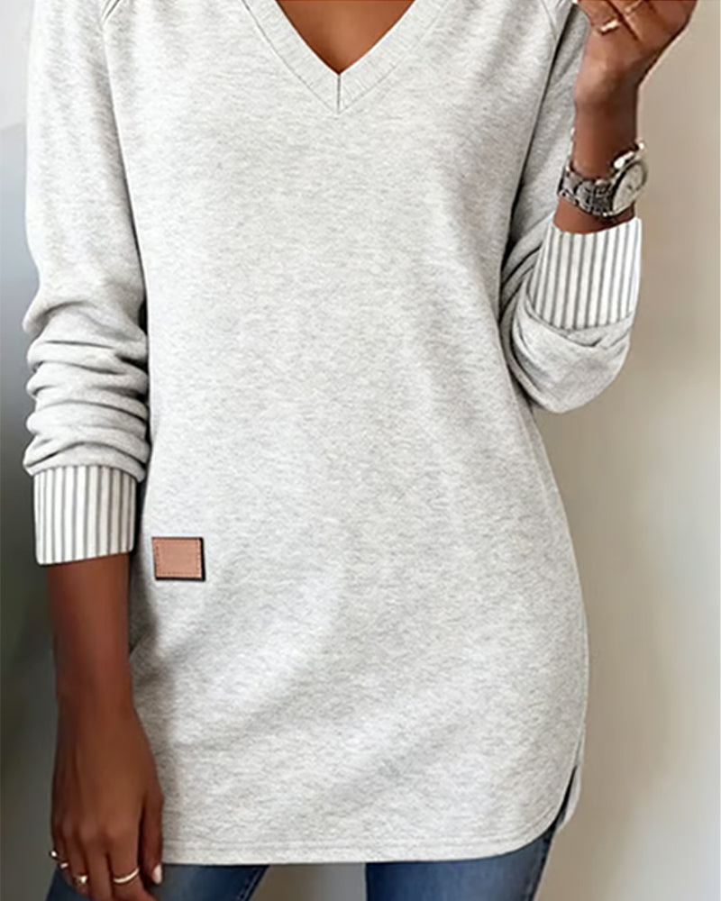 Emma | Modischer Damen Pullover V-Ausschnitt elegant