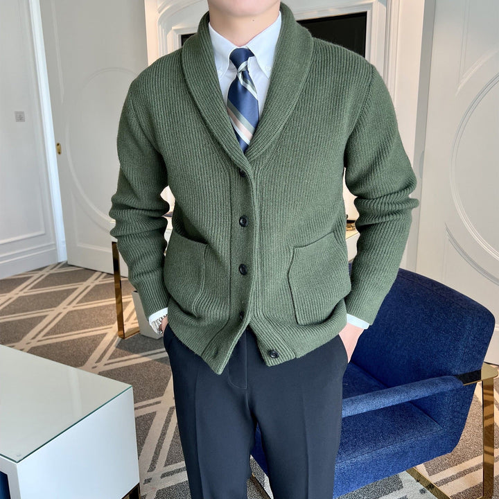Old Money Strickjacke mit klassischem V-Ausschnitt