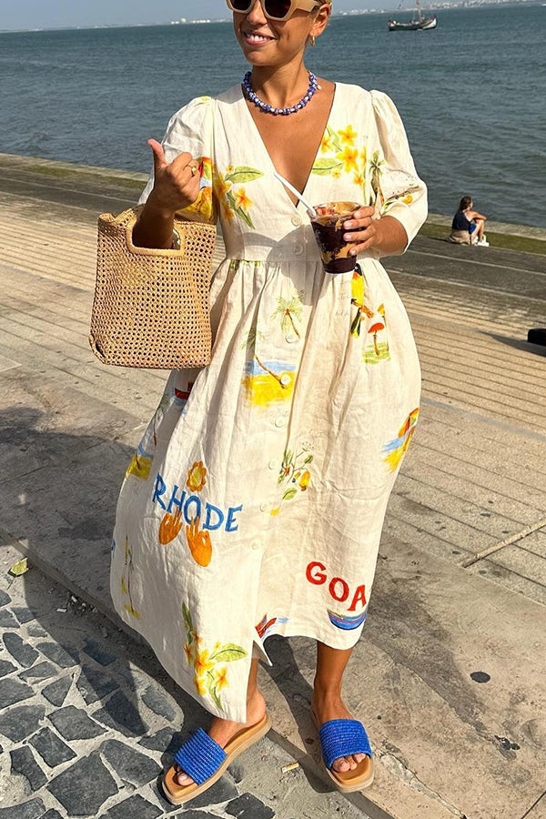 Rhode Leinen Kleid für stilvolle Sommertage
