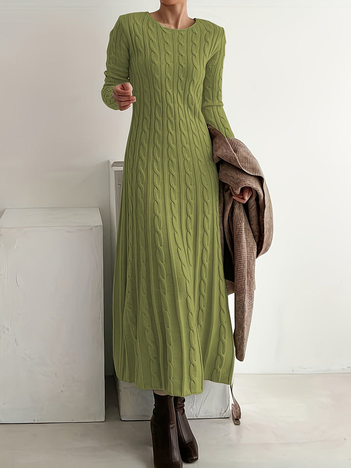 Isabella | Elegantes Damen Maxikleid Stricklook