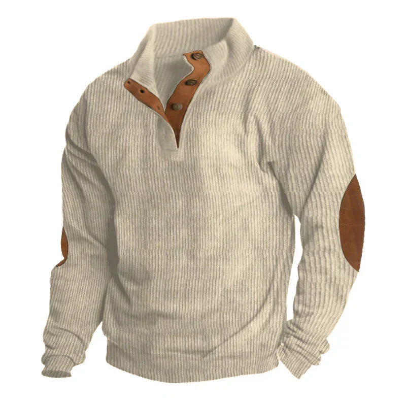Ferdinand | Pullover mit Rippen und Knopfleiste