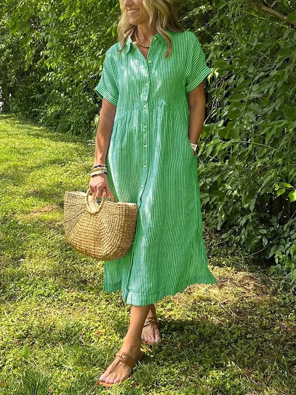 Helga | Komfortables Maxi-Hemdkleid mit weichem Griff