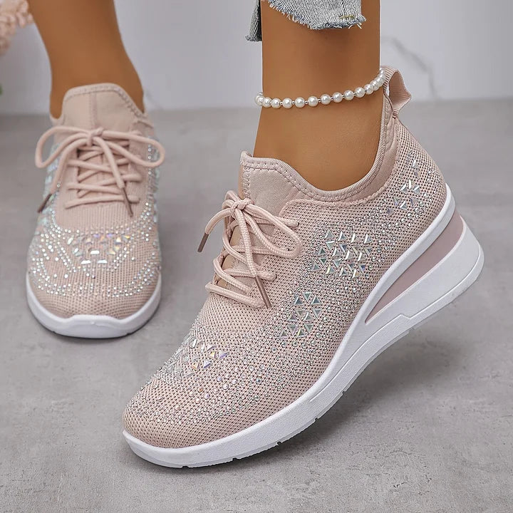 Elena | Orthopädische Sneakers mit Strasssteinen
