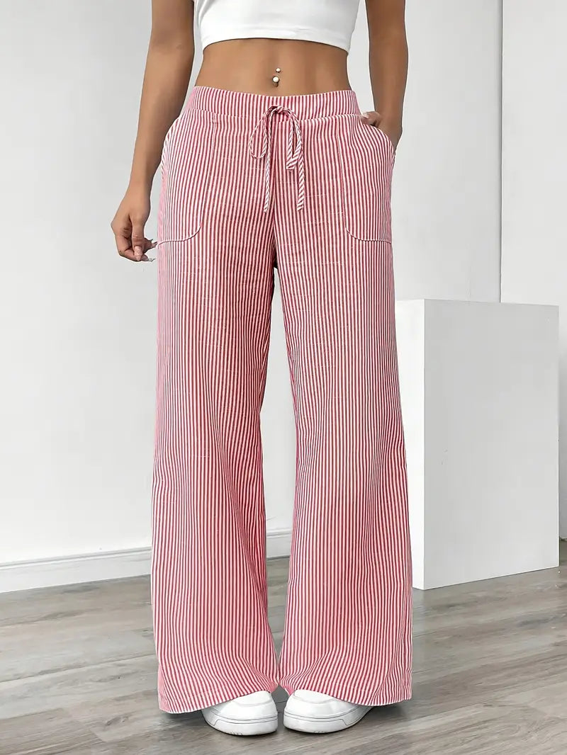 Alina | Elegante gestreifte Hose mit Taschen