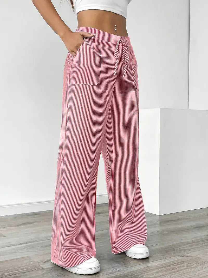 Alina | Elegante gestreifte Hose mit Taschen