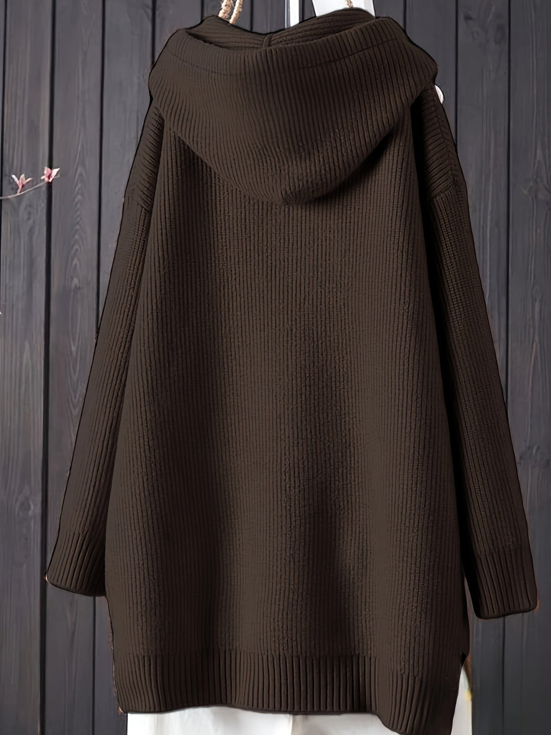Sophia | Lässiger Strick-Kapuzenpullover mit langen Ärmeln