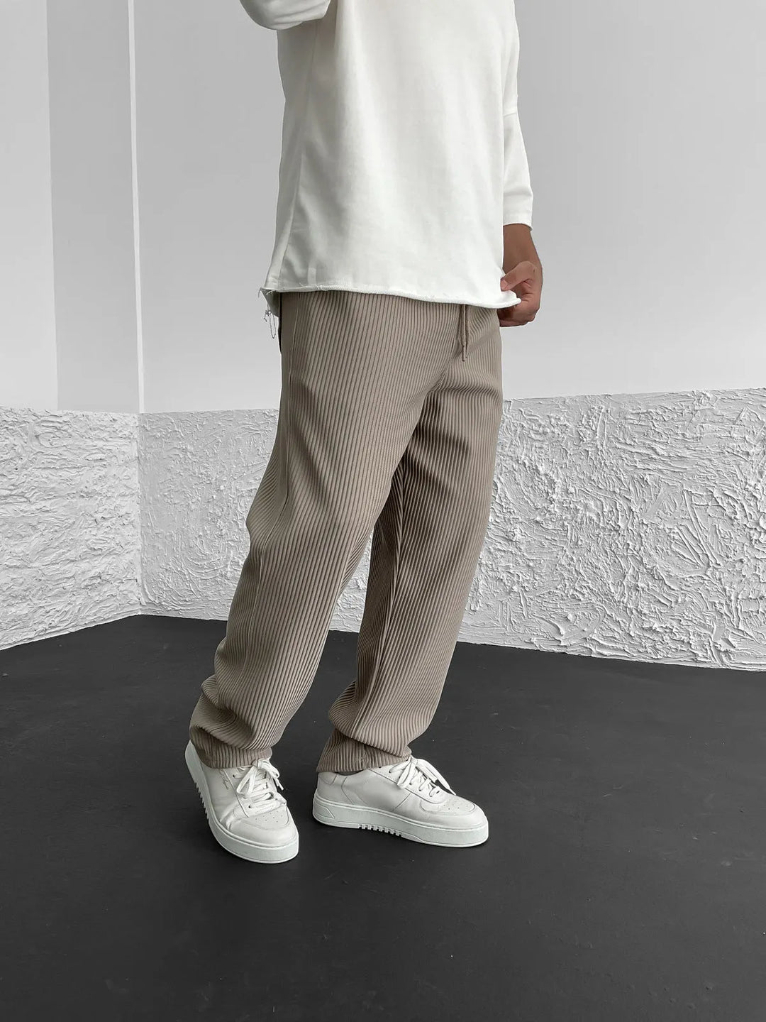 Christophe | Modische Hosen mit weitem Bein und elastischem Bund