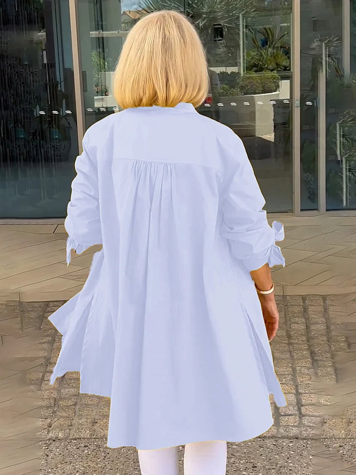 Mounia | Leichtes, langes Baumwollhemd für Damen