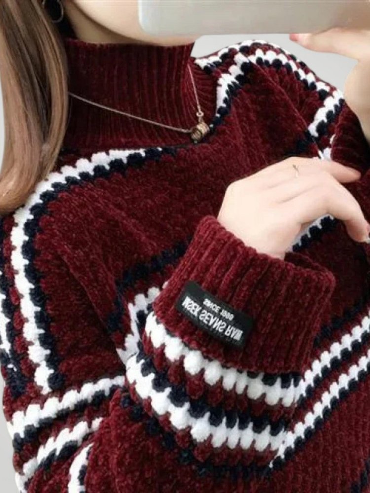 Alina | Moderner Kragenpullover für Wintertage