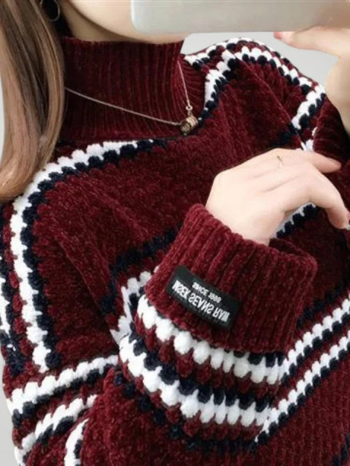 Alina | Moderner Kragenpullover für Wintertage
