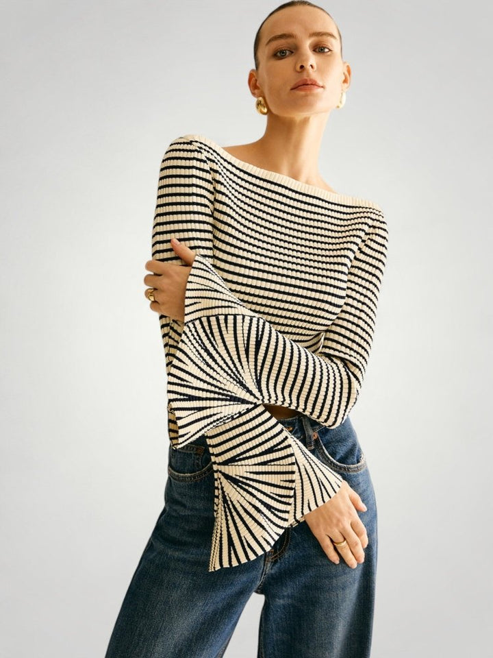 Theresa | Damen-Schulterpullover modern & elegant