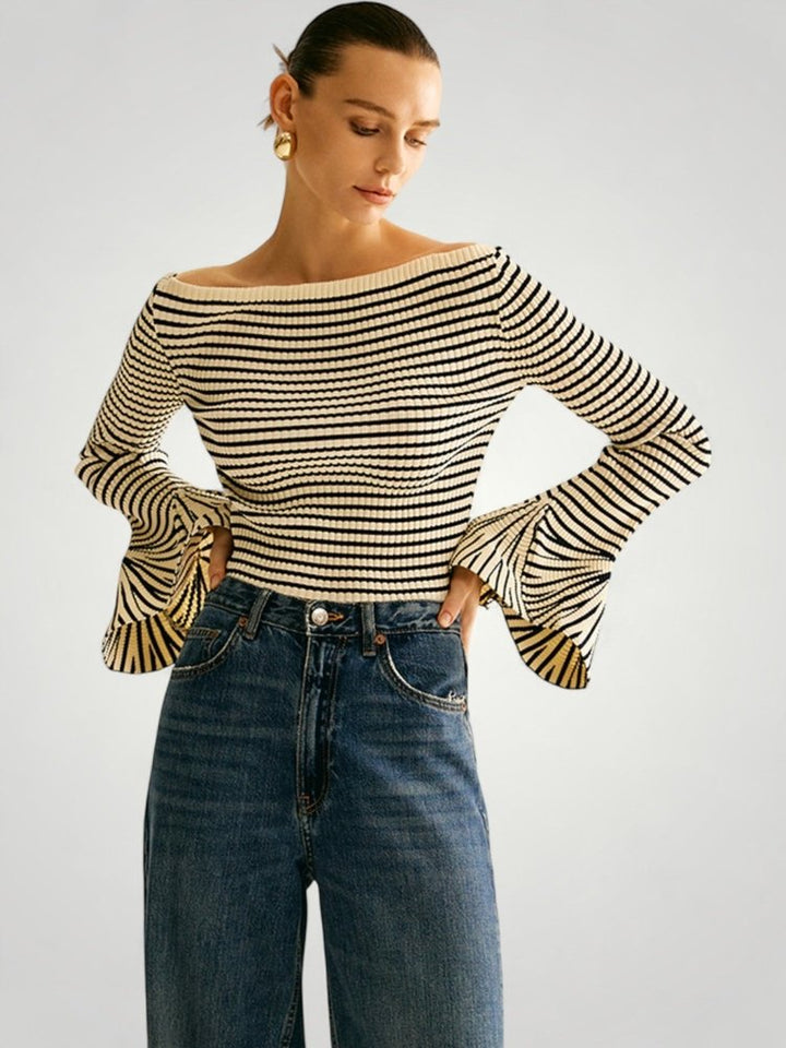 Theresa | Damen-Schulterpullover modern & elegant