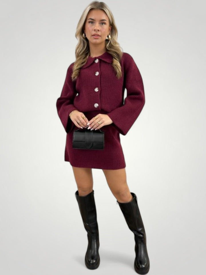 Maren | Elegantes Button-Down-Set mit Rock
