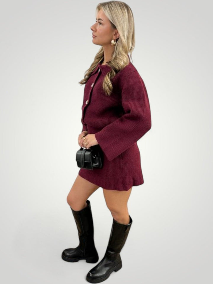 Maren | Elegantes Button-Down-Set mit Rock
