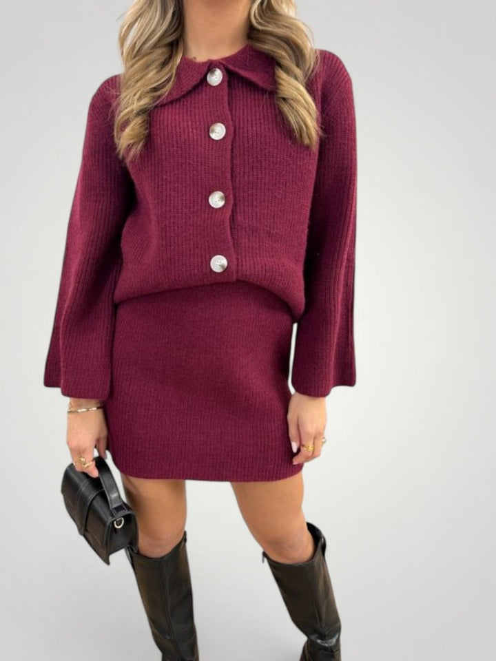 Maren | Elegantes Button-Down-Set mit Rock