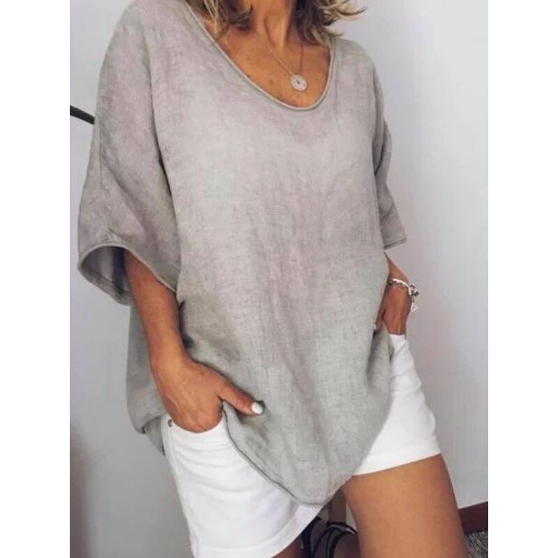 MiaSofia T-Shirt aus Leinen in Übergröße