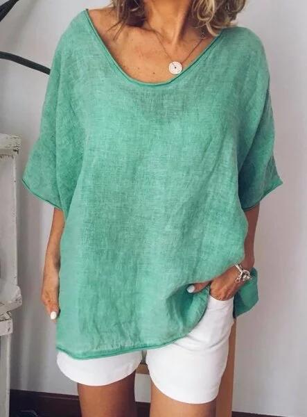 MiaSofia T-Shirt aus Leinen in Übergröße