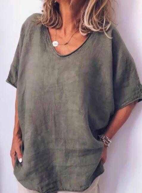 MiaSofia T-Shirt aus Leinen in Übergröße