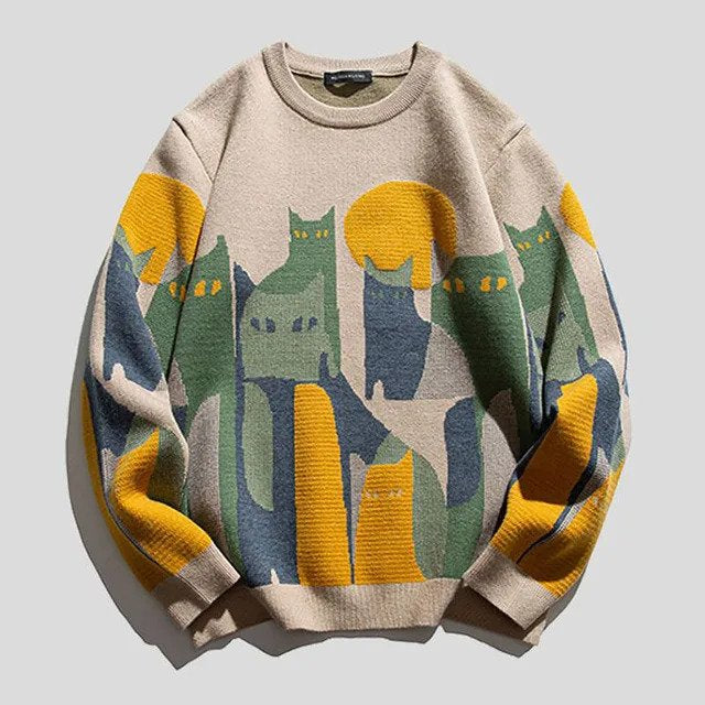 Unisex Katzenpullover mit süßem Design und Komfort