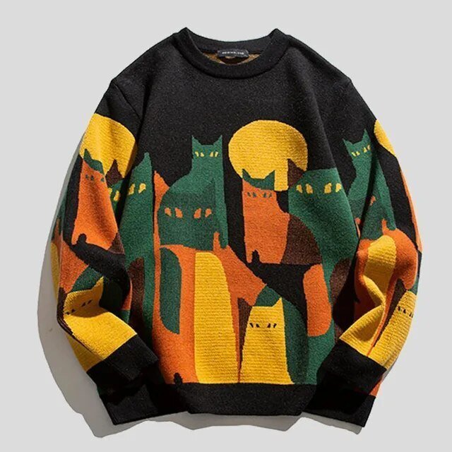 Unisex Katzenpullover mit süßem Design und Komfort