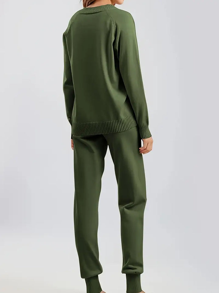 Isabell | Stylisches Zweiteiler Set für Damen mit Ärmeln