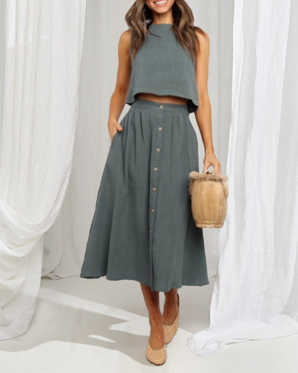 Sweet Waist | Zweiteiler in Unifarbe Damen