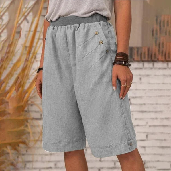 Carla Weiße Sommer-Bermudashorts für Damenmode