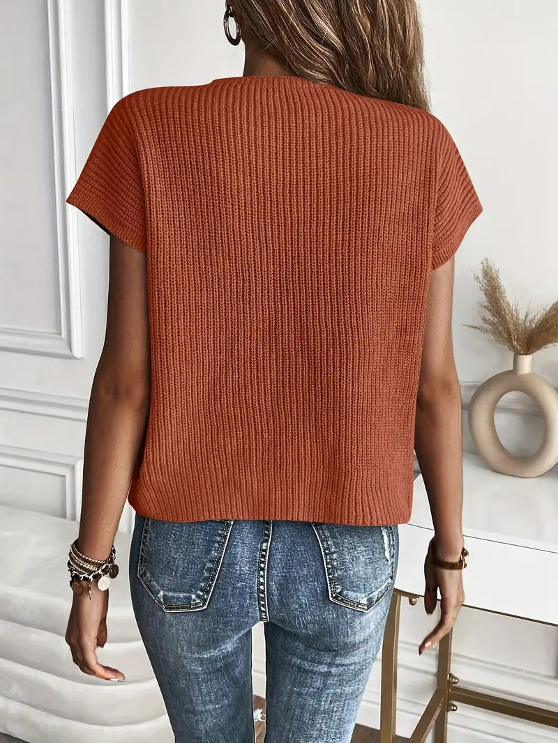 Dana | Rippenstrickpullover mit Halsausschnitt