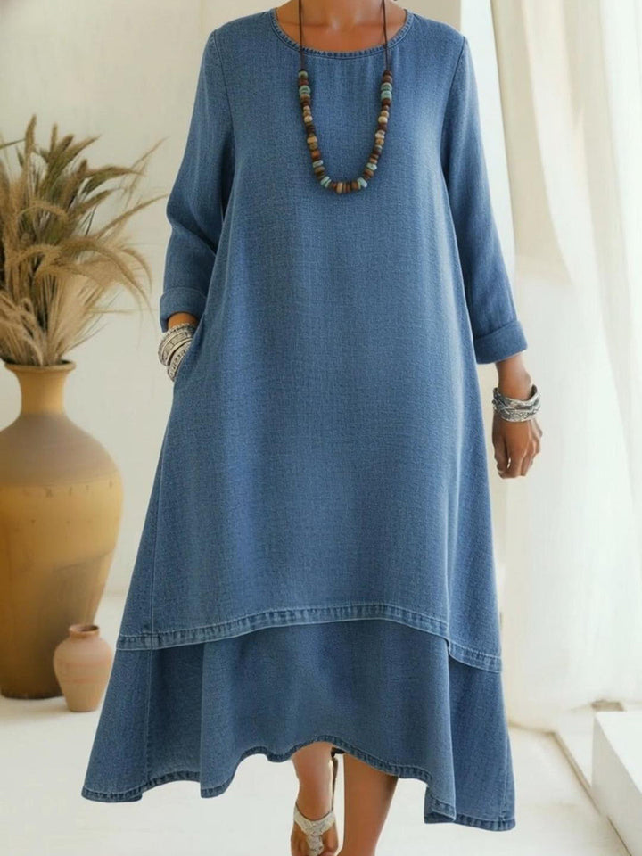 Alena | Elegantes Midi-Kleid mit sanftem Stoff