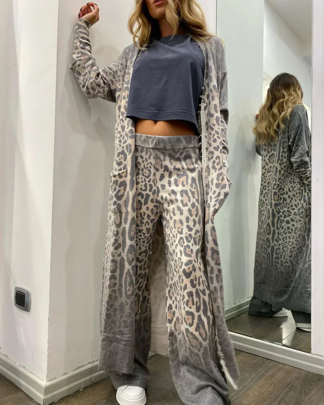 Kylie | Zweiteiliges Set mit Leopardenmuster