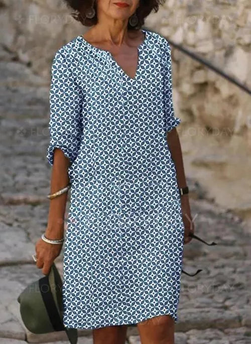 Kleid mit geometrischem Print für stilvolle Auftritte