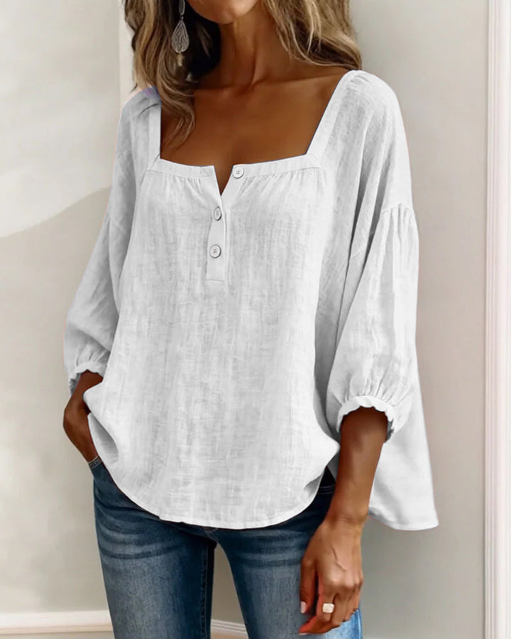 Zoe | Elegante Bluse Damen Eckiger Stil