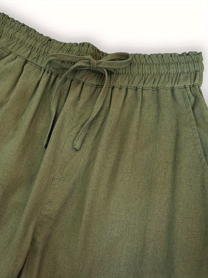 Paula | Leinenhose mit hohem Bund und Leichtigkeit